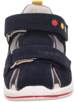 Leder-Halbsandalen "Boomerang" in Dunkelblau