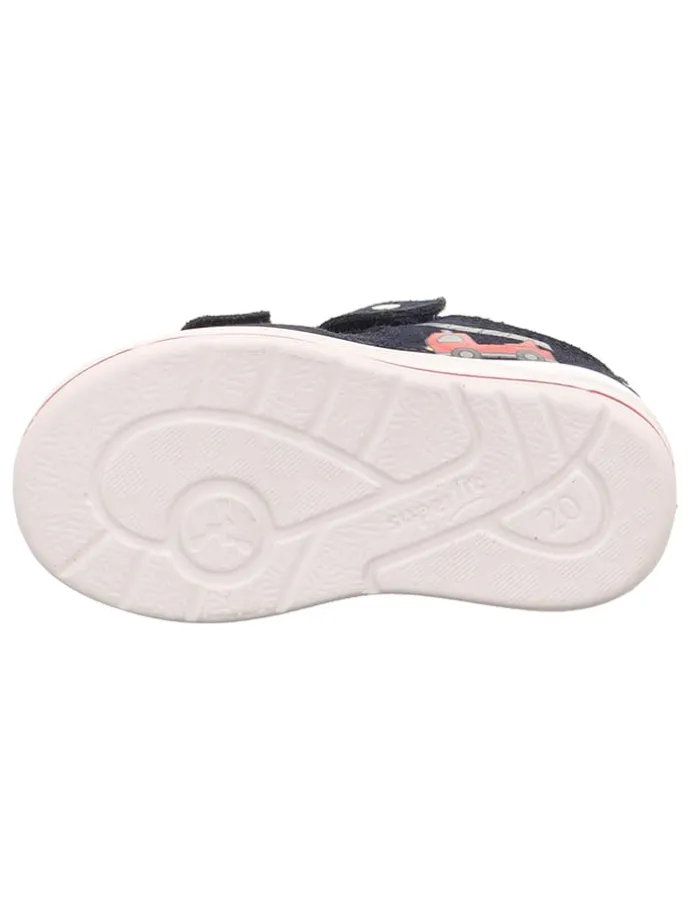 Leder-Halbsandalen "Boomerang" in Dunkelblau