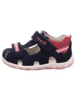 Leder-Halbsandalen "Fanni" in Dunkelblau