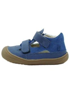 Leder-Halbsandalen in Blau