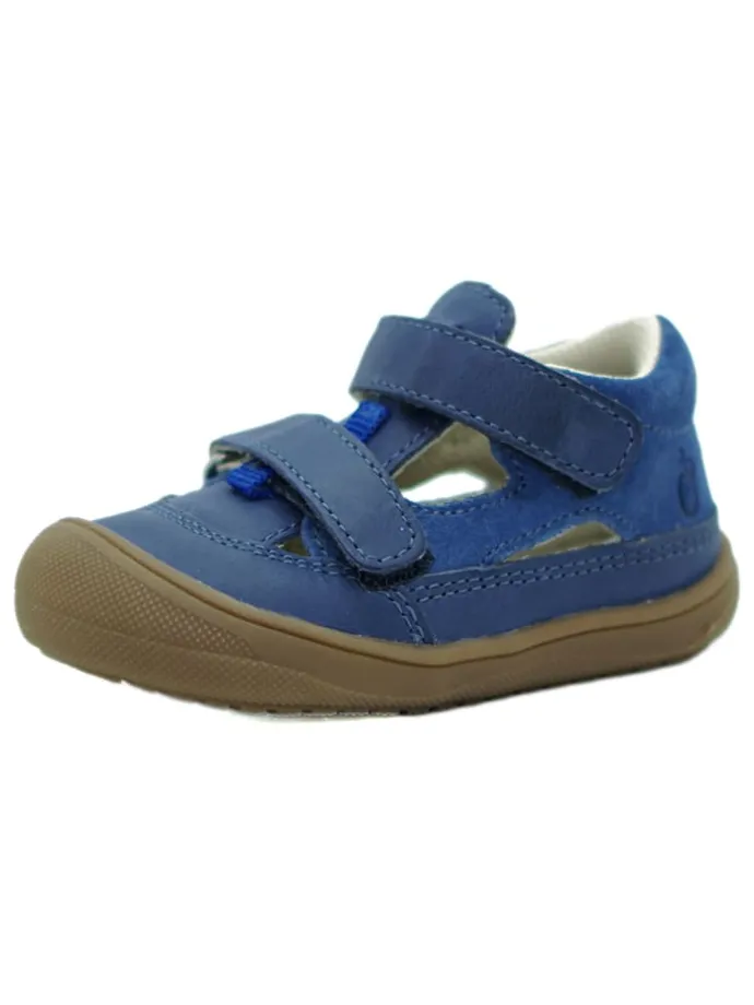 Leder-Halbsandalen in Blau