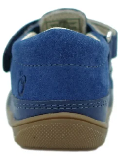 Leder-Halbsandalen in Blau