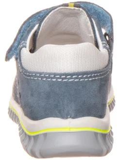 Leder-Halbsandalen in Blau