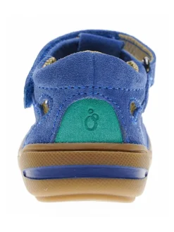 Leder-Halbsandalen in Blau