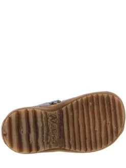 Leder-Halbsandalen in Blau