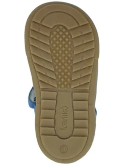 Leder-Halbsandalen in Blau