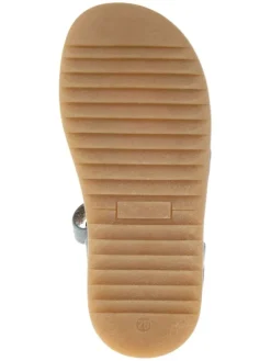 Leder-Halbsandalen in Blau