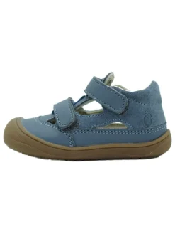 Leder-Halbsandalen in Blau