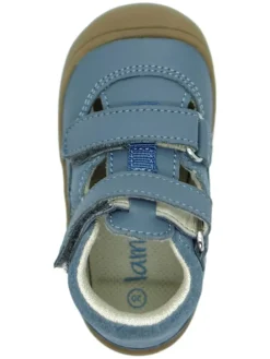 Leder-Halbsandalen in Blau