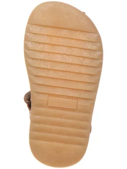 Leder-Halbsandalen in Braun