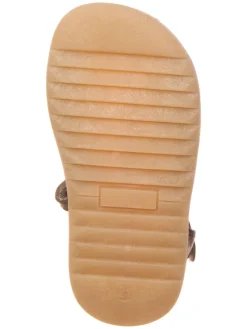 Leder-Halbsandalen in Braun