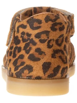 Leder-Halbsandalen in Braun