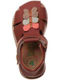 Leder-Halbsandalen in Braun