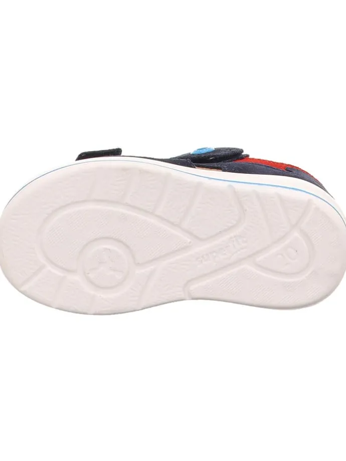 Leder-Halbsandalen in Dunkelblau