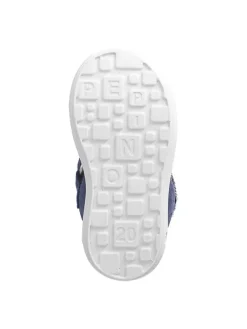 Leder-Halbsandalen in Dunkelblau