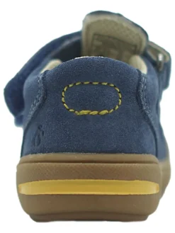 Leder-Halbsandalen in Dunkelblau