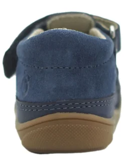 Leder-Halbsandalen in Dunkelblau