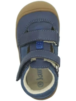 Leder-Halbsandalen in Dunkelblau