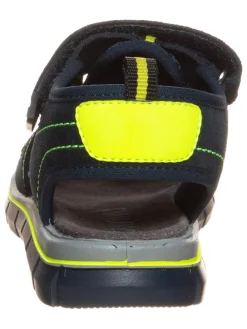 Leder-Halbsandalen in Dunkelblau