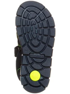 Leder-Halbsandalen in Dunkelblau