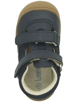 Leder-Halbsandalen in Dunkelblau