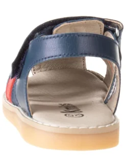 Leder-Halbsandalen in Dunkelblau