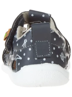 Leder-Halbsandalen in Dunkelblau