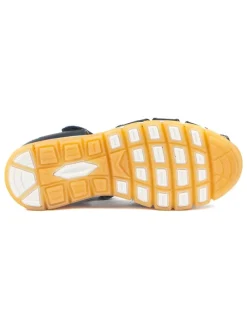 Leder-Halbsandalen in Dunkelblau