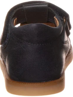 Leder-Halbsandalen in Dunkelblau