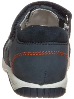 Leder-Halbsandalen in Dunkelblau