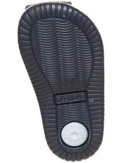 Leder-Halbsandalen in Dunkelblau