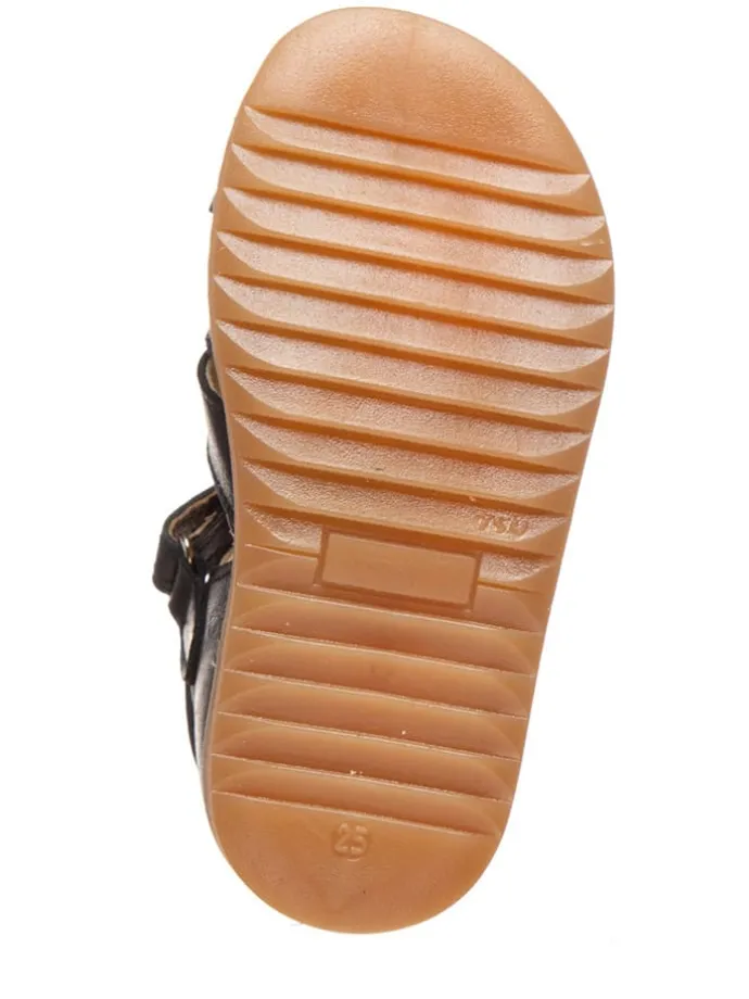 Leder-Halbsandalen in Dunkelblau