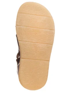 Leder-Halbsandalen in Dunkelblau