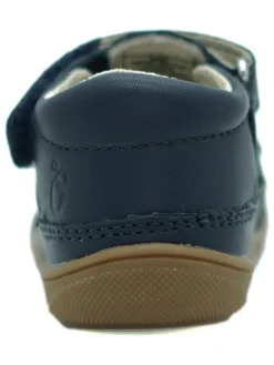 Leder-Halbsandalen in Dunkelblau