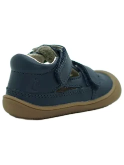 Leder-Halbsandalen in Dunkelblau