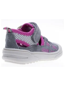 Leder-Halbsandalen in Grau