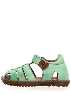 Leder-Halbsandalen in Grün