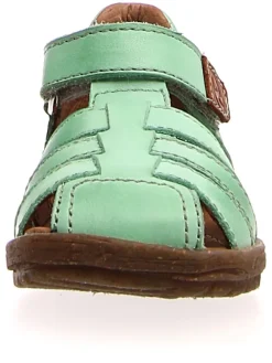 Leder-Halbsandalen in Grün