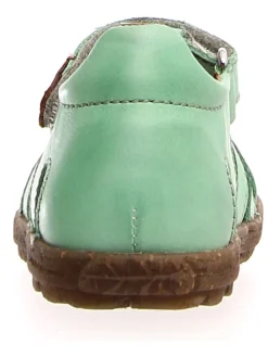 Leder-Halbsandalen in Grün