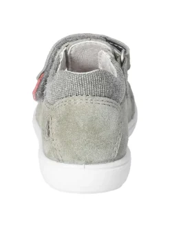 Leder-Halbsandalen in Khaki