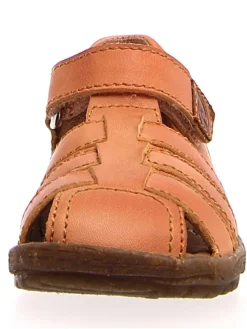 Leder-Halbsandalen in Lachs