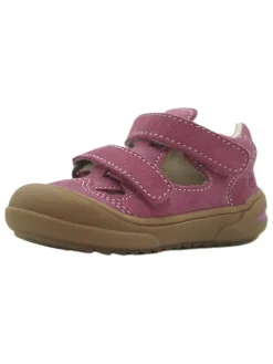 Leder-Halbsandalen in Lila