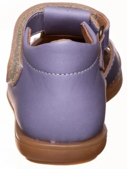 Leder-Halbsandalen in Lila