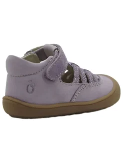 Leder-Halbsandalen in Lila