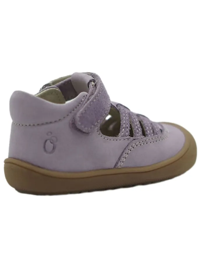 Leder-Halbsandalen in Lila