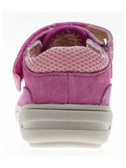 Leder-Halbsandalen in Lila