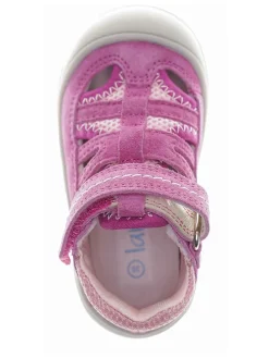 Leder-Halbsandalen in Lila