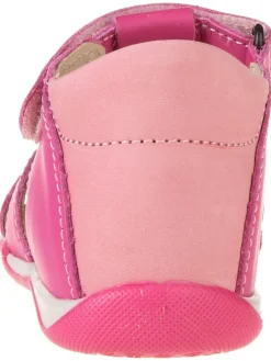 Leder-Halbsandalen in Pink
