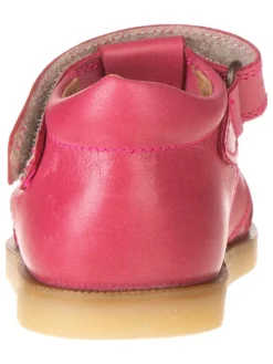 Leder-Halbsandalen in Pink