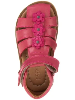 Leder-Halbsandalen in Pink